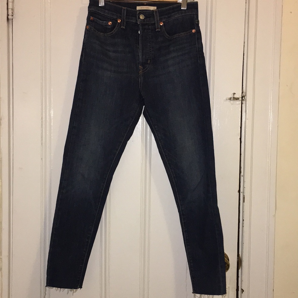 Levi’s Wedgie Skinny Jeans, Dark Blue (Size 27)